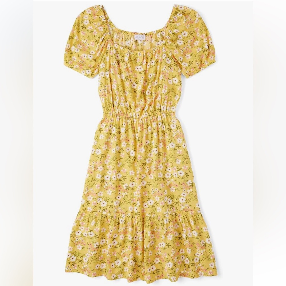 The Children's Place Yellow Floral Midi Dress